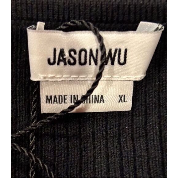 Jason Wu Curved Neckline Sweater in Black NWT Size XL - Picture 8 of 10